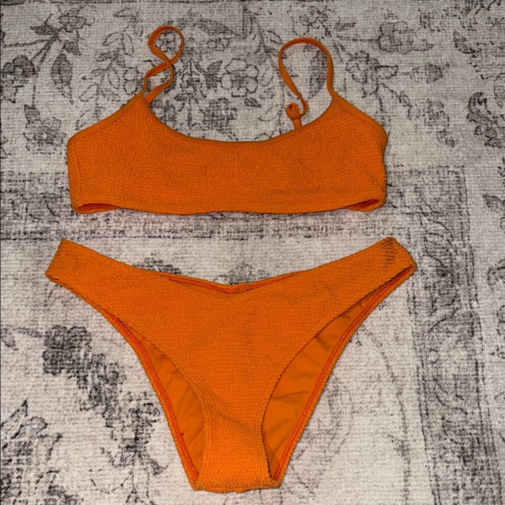 La Hearts Vibrant Orange Swimwear